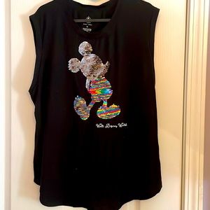 XL Black reversible sequins Walt Disney World Tank
